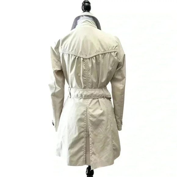 Tommy Hilfiger Trench Coat Jacket Light Beige Tan  Neutral Belted Size Small - Picture 2 of 16